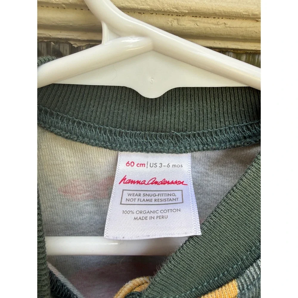 Hanna Andersson Baby Organic Cotton Apple Candy Apple Sleeper Size 3-6 Months